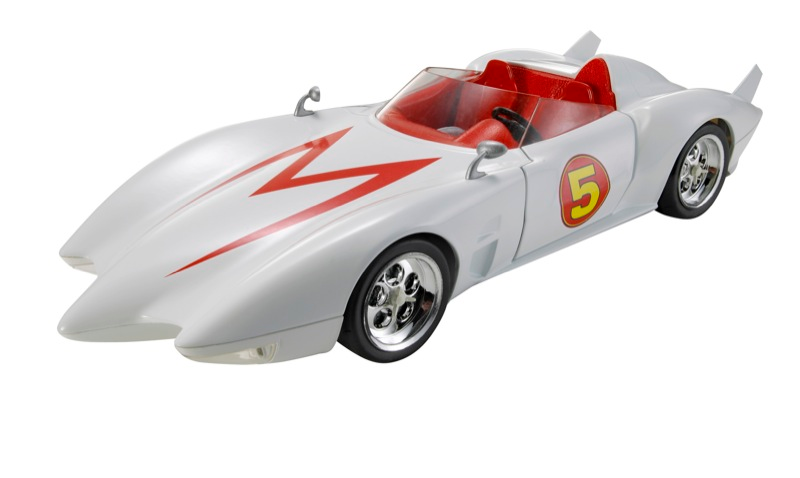 Illustration for article titled Speed Racer vs. Batmobile Zoomdown: Entire 2008 Toy Lineup Get Us All Revved Up